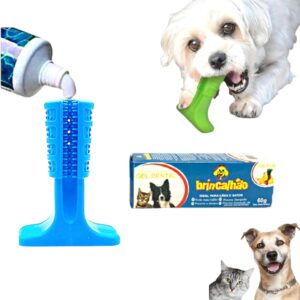 Escova de Dente com Creme Dental Pet